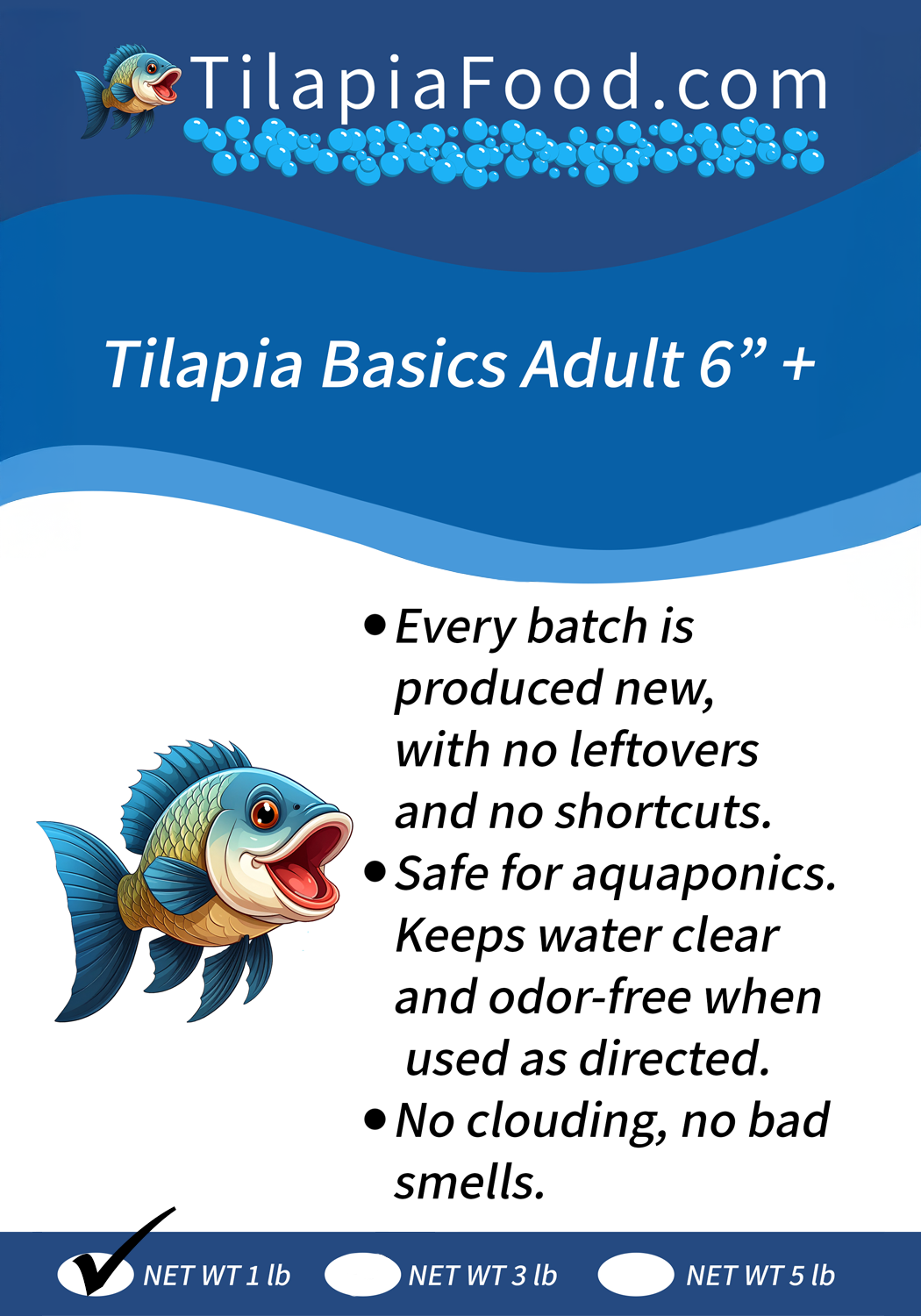 Tilapia Basics Adult 6"+