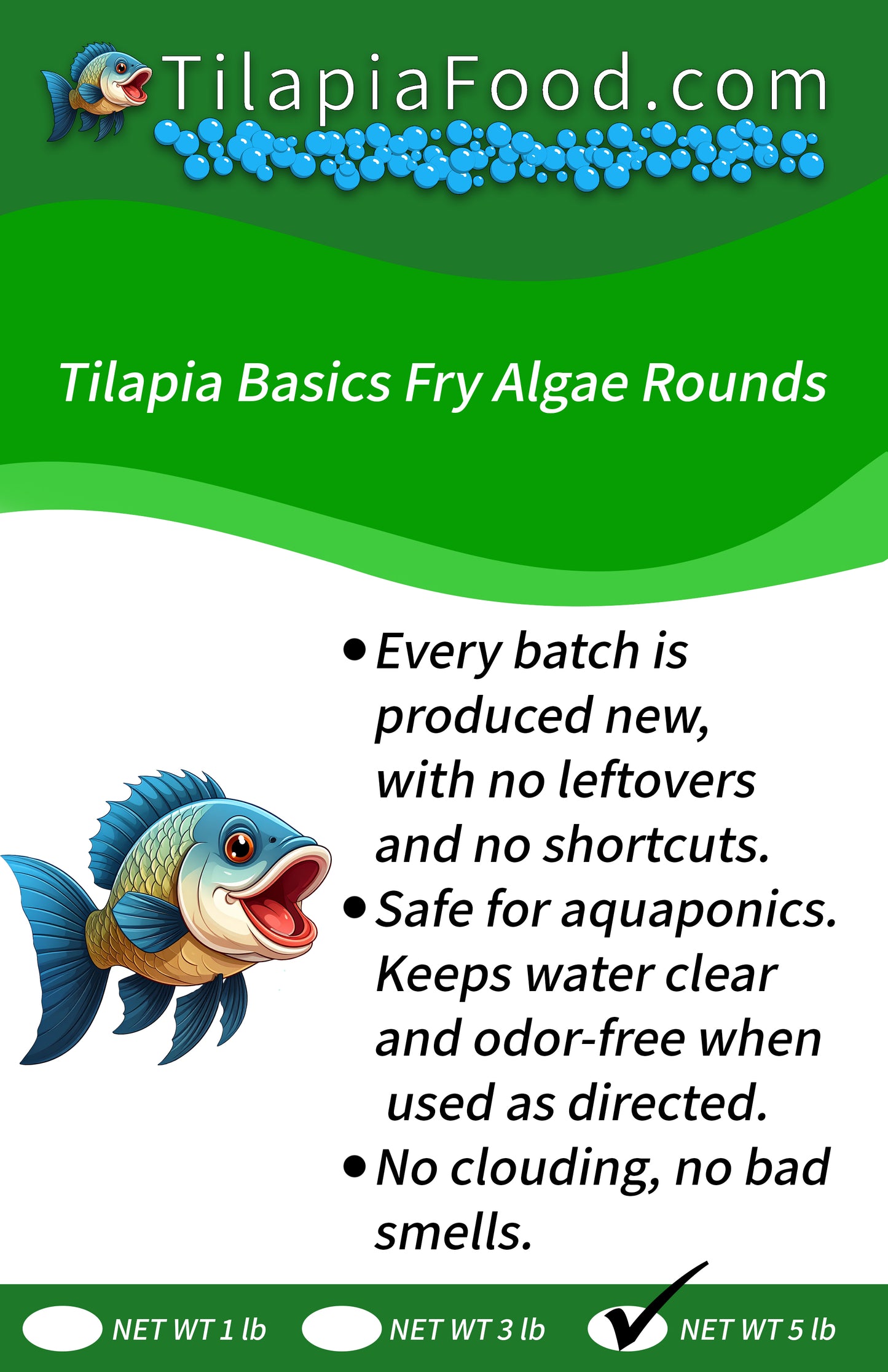 Tilapia Basics Fry Algae Rounds