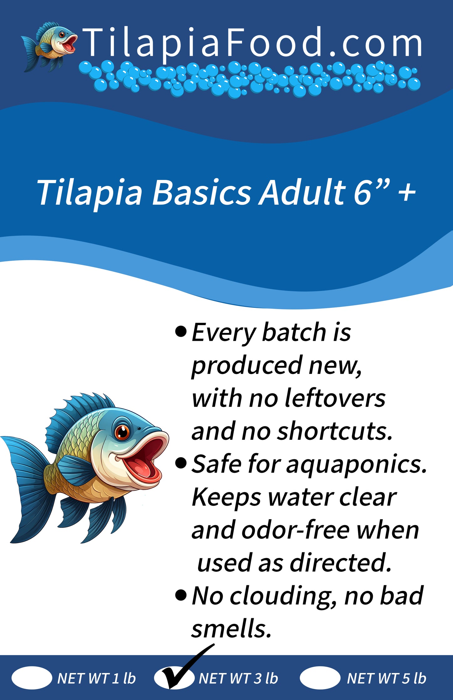 Tilapia Basics Adult 6"+