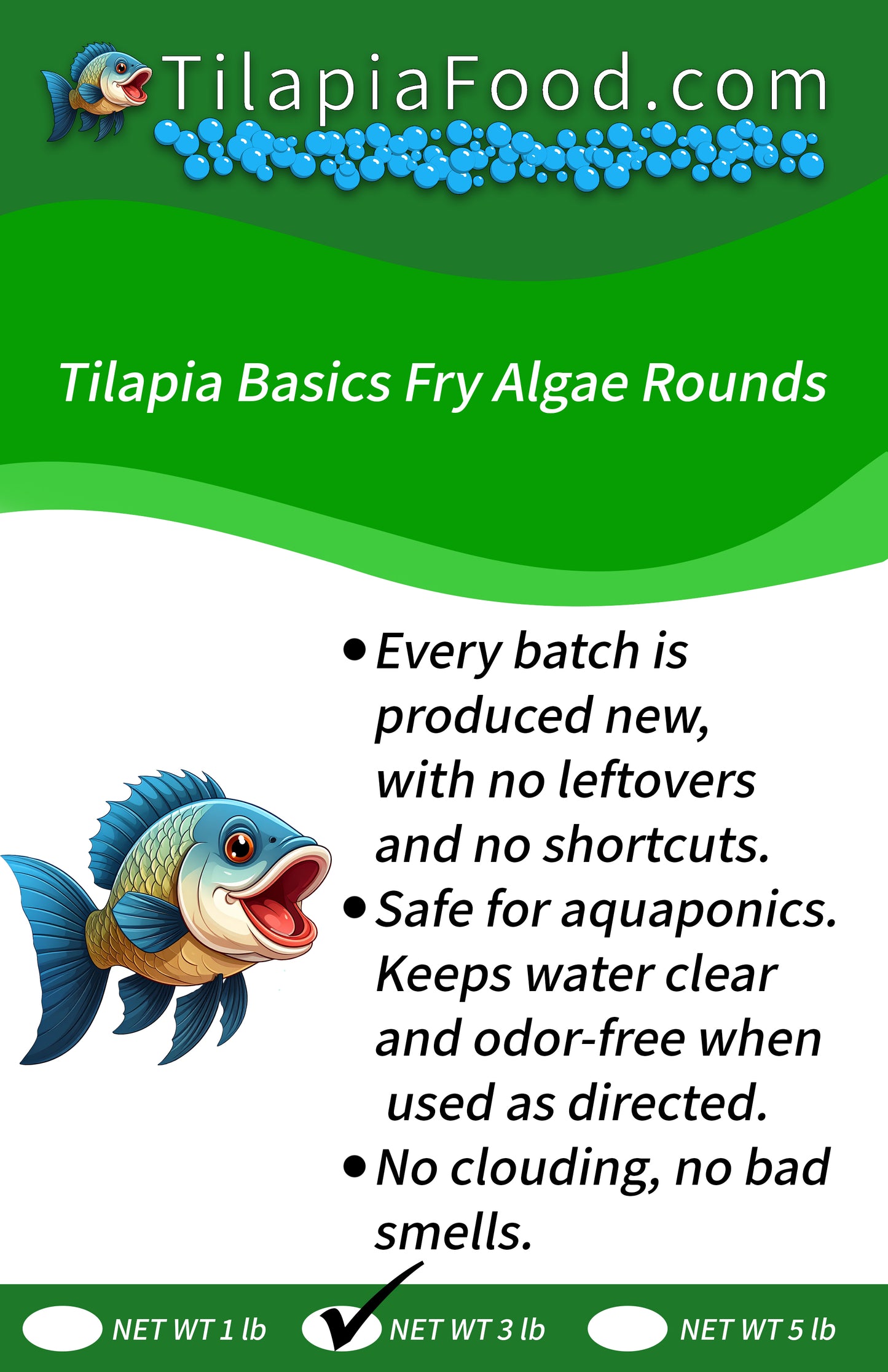 Tilapia Basics Fry Algae Rounds
