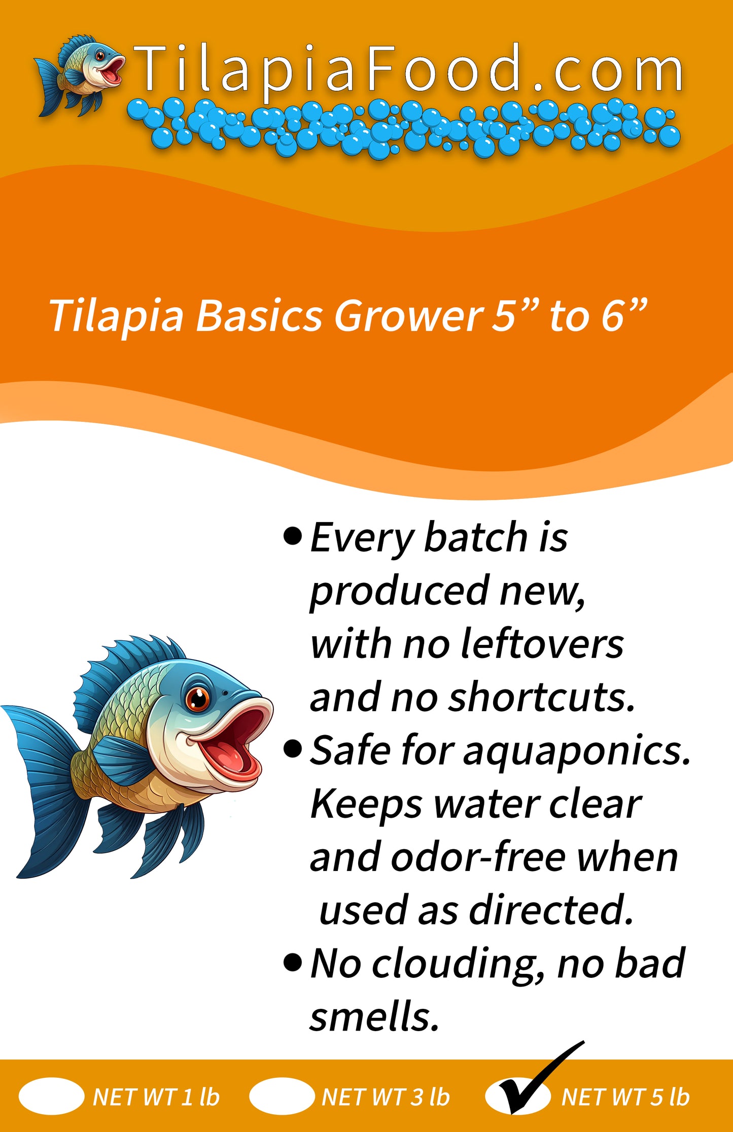 Tilapia Basics Grower 5" to 6"