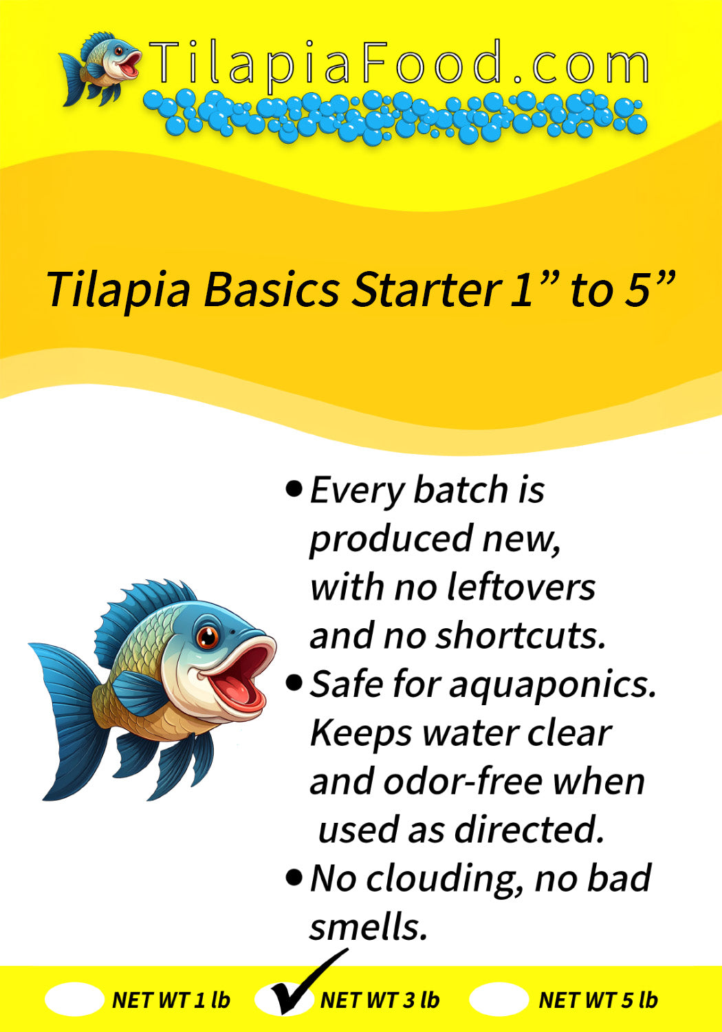 Tilapia Basics Starter 1" to 5"
