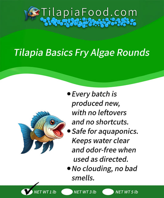 Tilapia Basics Fry Algae Rounds